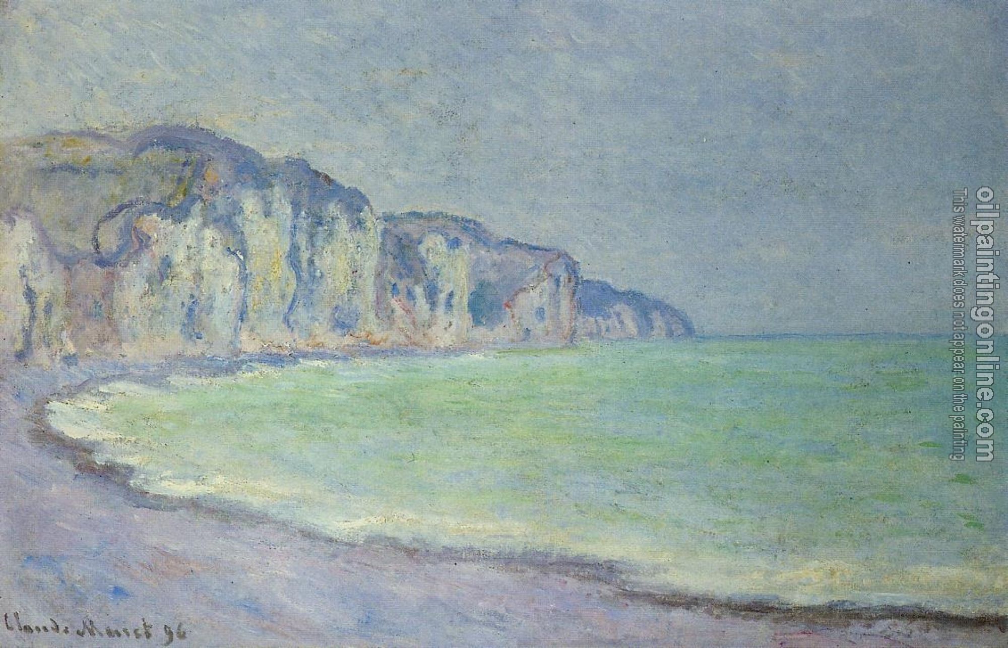 Monet, Claude Oscar - Cliff at Pourville